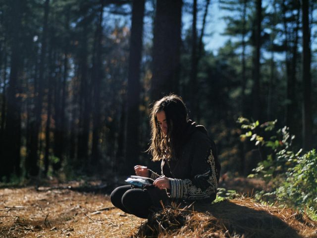 Girl in forest