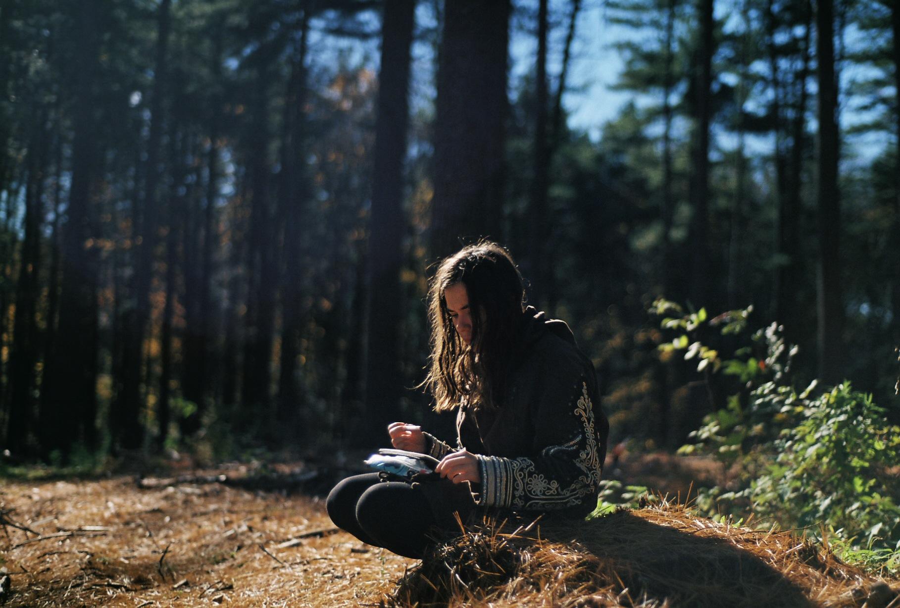 Girl in forest