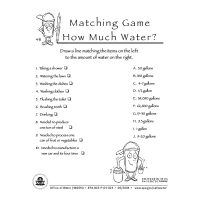 How Much Water Matching Game